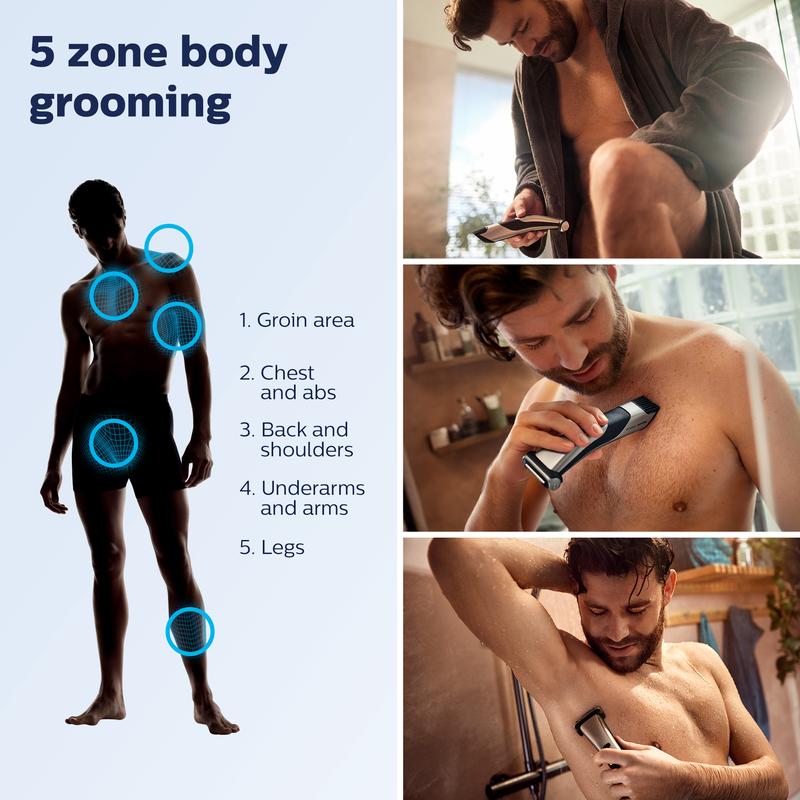 Philips Norelco Bodygroom Series 7000 Body & Manscaping Trimmer & Shaver - Showerproof,  BG7030 49 Adjustable Comfort Adjustable Comfort