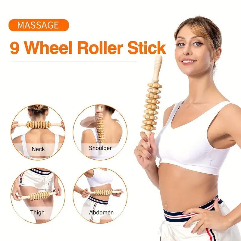 Wooden Massager Set, 6 Counts set Manual Massage Tool for Body Relaxation, Professional Massage Tool for Home & Spa