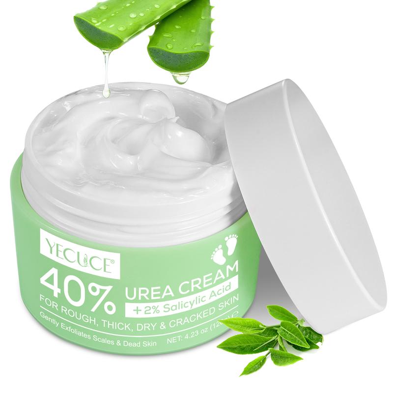 YECUCE 40% Urea Cream with 2% Salicylic Acid, Cuticle Softener, Dead Skin Callus Remover, Skin Barrier Repair Cream For Cracked Heels, Feet, Knees, Elbows, Hands