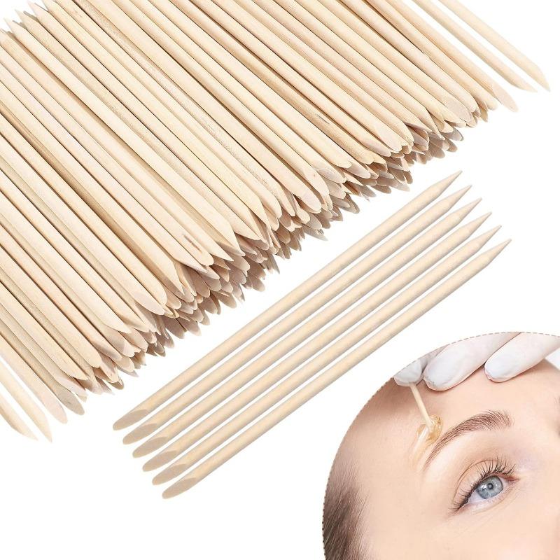 Eye Brow Wooden Wax Sticks Mini Waxing Applicator Sticks Lip Nose Eyebrow Waxing Sticks Wood Craft Small Wax Applicator Facial Hair Wax Spatula for Home Spa Hair Removal Smooth Skin Use (400 Counts)