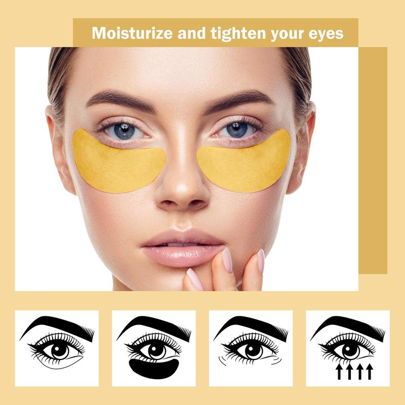 Manuka Honey Eye Mask, 60pcs box Deep Moisturizing Firming Eye Mask, Eye Care Product for Women & Men, Daily Skincare Product for Daily Use