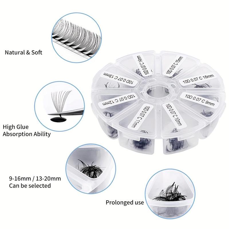 Mixed Length False Eyelashes, 500pcs 1000pcs Natural Curling Wispy Cat Eye Faux Cluster Lashes Strip Lashes, Lengthening and Volumizing Faux Eye Lashes for Women and Girls Eyelash Extensions, Makeup Products