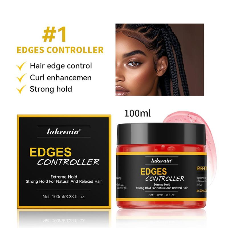 Edge Control Hair Gel, 4 Counts set Strong Hold Moisturizing  Hair Styling Gel, Professional Hair Care & Styling Product for Men & Women Daily Use