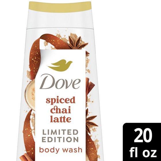 Dove Spiced Chai Latte Liquid Body Wash for Deep Nourishment Holiday Treats Limited Edition, 20 oz