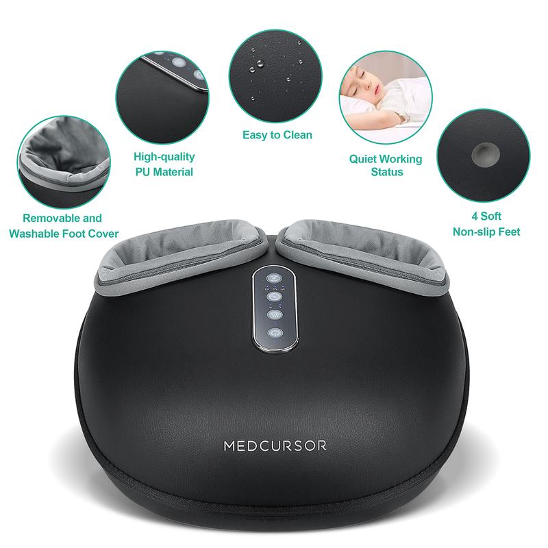 Medcursor Foot Massager Machine with Heat, Gifts for Women, Men, Delivers Relief for Tired Muscles & Plantar, Deep Kneading Therapy, Multi-Level Settings for Home, Office Use