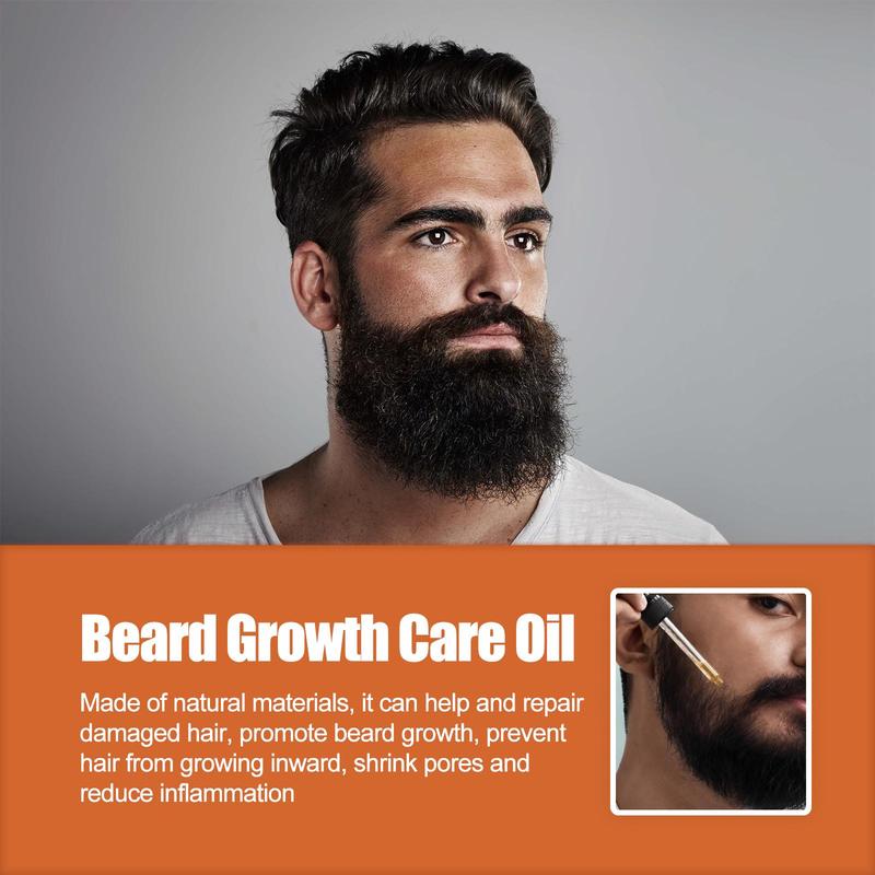 Natural Beard Thickening Essential Oil, Smoothing Beard Hair Care Essence, Beauty & Personal Hair Care & Styling Product for Men