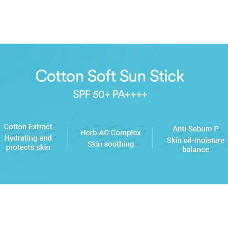 Tocobo Cotton Soft Sun Stick Sunblock Sunscreen SPF50+ PA++ 19g