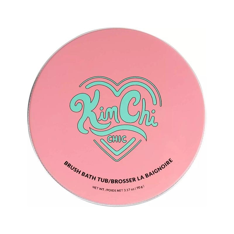 KimChi Chic Brush Bath Tub with a Built in Lid - Makeup Brush Cleaner, Compact Accessories