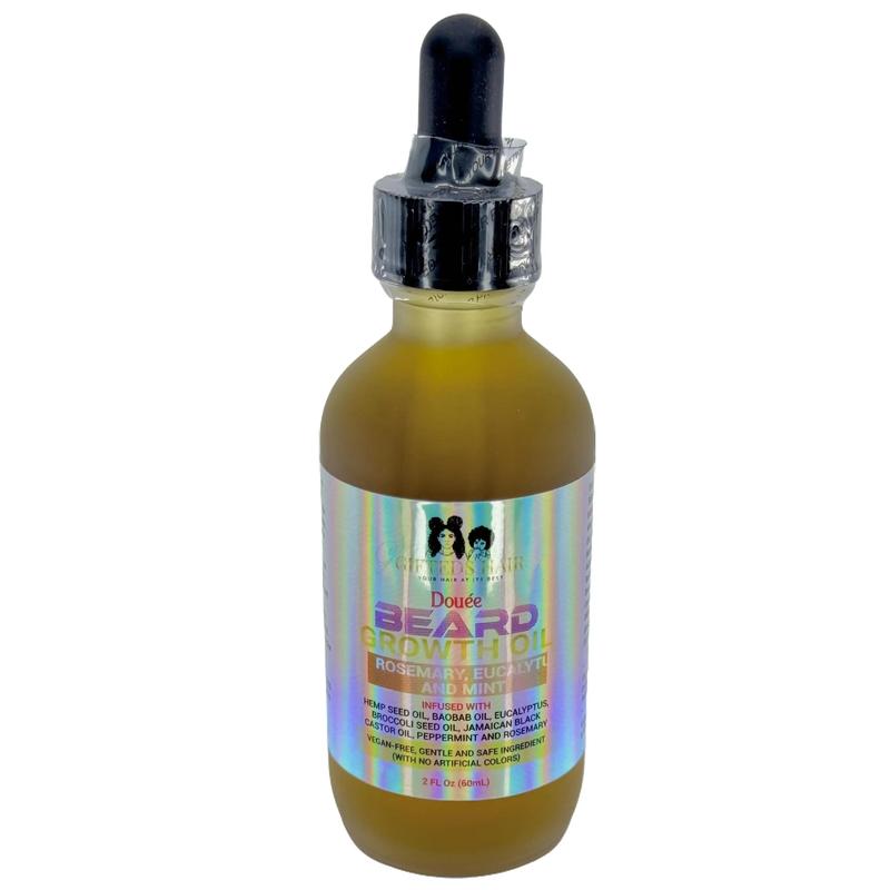 Gifted Cosmetics DOUEE Beard Growth Oil with Rosemary Oil and Jamaican Black Castor Oil for Anti-Itch Hair Care and Growth