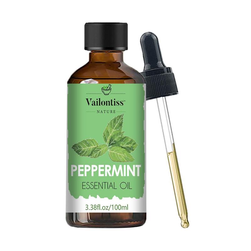 Vailontiss Peppermint Essential Oil, Large Capacity Pure Peppermint Essential Oil, Premium Quality, Includes A Dropper, Suitable for Facial and Body Skincare, Facial Care, Body Care, Nail Care, Hair Care and Eyelash Care, Ideal for Use in Spas, Yoga