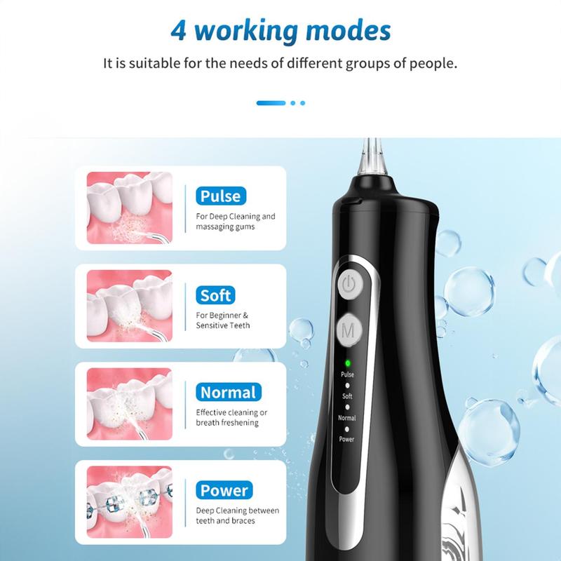 Water Flosser, 1 Box Portable Cordless Water Flosser, Rechargeable Travel Irrigation Cleaner, Waterproof Electric Flossing Machine for Teeth Cleaning