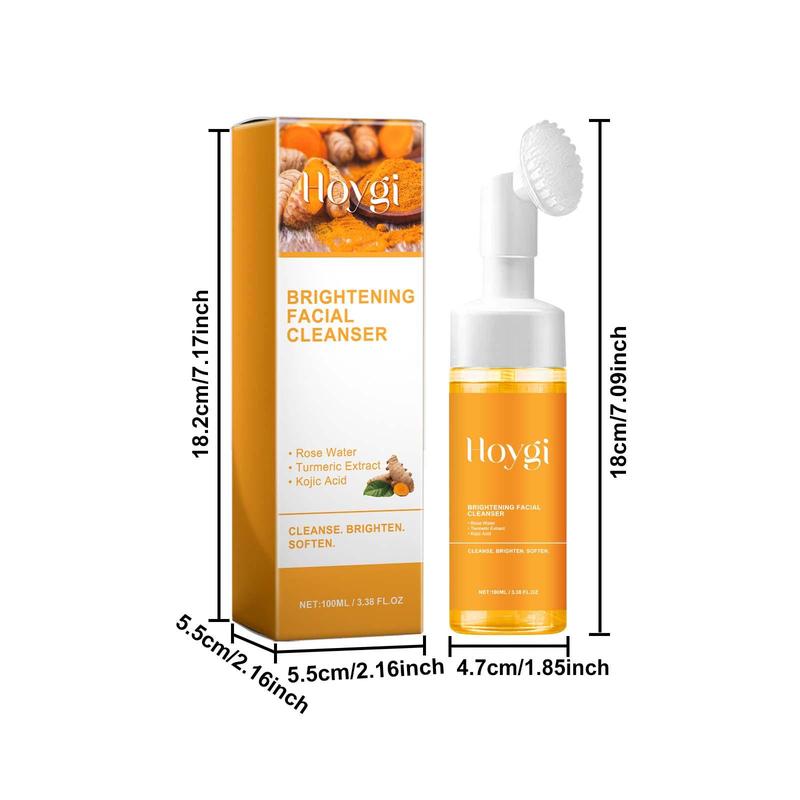 Turmeric Facial Cleanser, 2 Counts set Deep Cleansing Facial Skin Care Product, Moisturizing Facial Skin Care Product for Women & Men, Christmas Gift