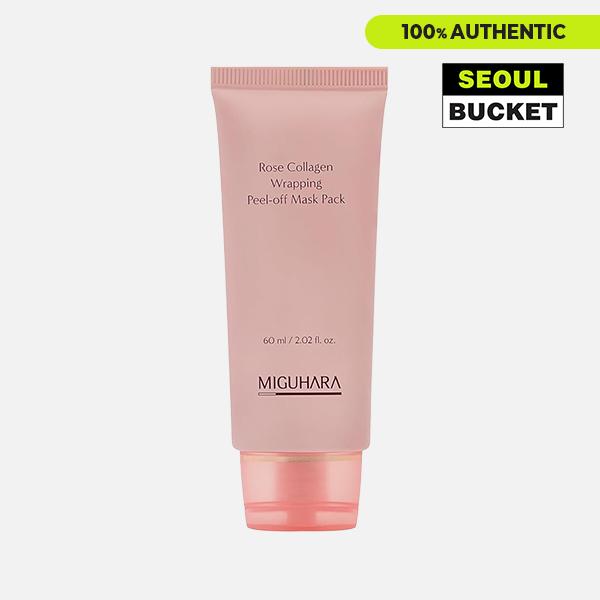 [MIGUHARA] Rose Collagen Wrapping Peel-off Mask Pack | Korean Skincare Mask Pack (60ml 2.02 fl.oz.) koec collagen Collagen Night Wrapping Mask Wrapping Mask korea  face