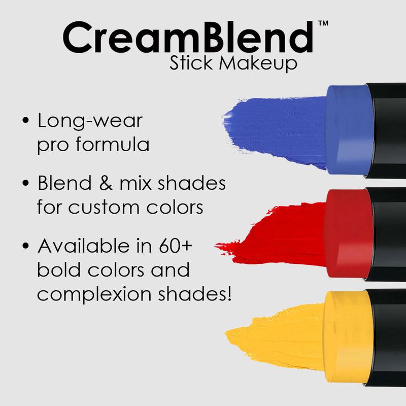 Mehron CreamBlend Stick Makeup - Bold Color Shades body paint