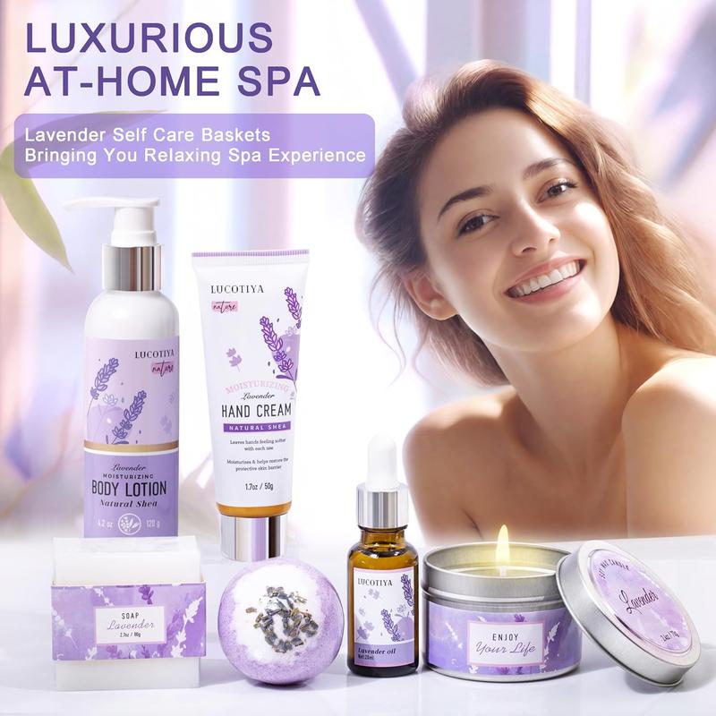 Gifts for Women,Bath and Body Gifts Set,Spa Gifts for Women Lavender Gift Baskets,Birthday Gifts for Women Self Care Relaxing Bath Sets for Women Gift,Gifts for Mom,Her,Sister,Wife