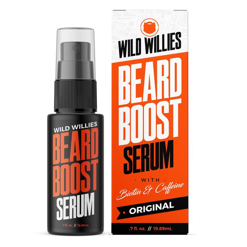 Wild Willies Beard Growth Serum - Natural Enhancer with Biotin, Caffeine & Essential Oils for Fuller, Thicker Facial Hair - Nourishing Daily Grooming