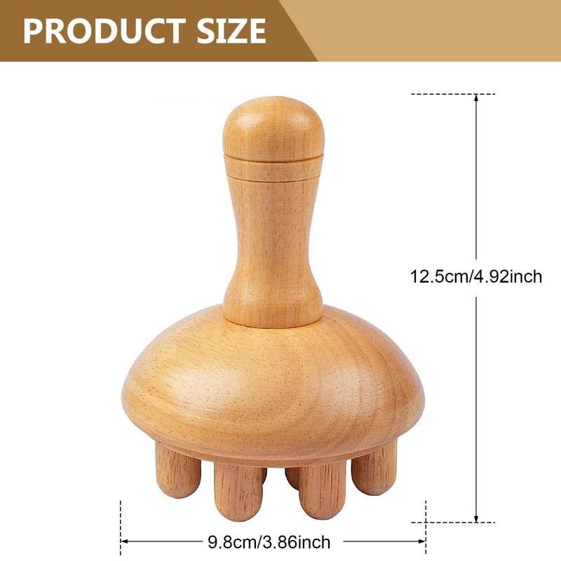 Wooden Massage Roller, Manual Muscle Relaxation Massaging Tool for Full Body Use, Handheld Manual Massager