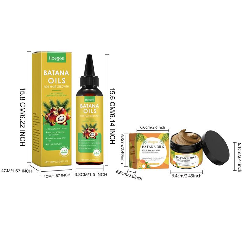 Batana Oil Hair Mask & Hair Oil, Gentle Nourishing & Moisturizing Hair Mask & Hair Oil, Hair Care Product for Women & Men