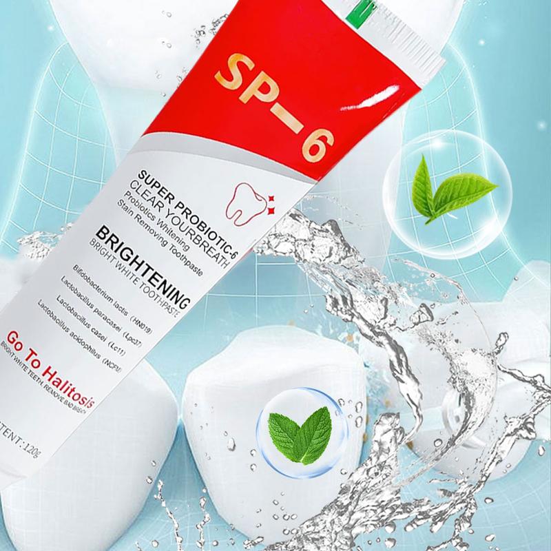 SP-6 Toothpaste Remove smoke stains, Oral Health Management,Fresh Breath,Probiotic Toothpaste for Oral Health Management, with Sodium Saccharin and Lactobacillus,Hydroxyapatite, Whitening Toothpaste Fresh Breath whitening  toothpaste