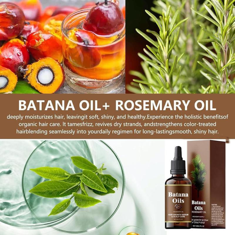 Batana Oil with Rosemary Hair Care Oil, 1 Box Nourish Scalp for Strong &Healthy Hair, Comfort Hair Care Oil, Organic Batana Oil for Women & Men