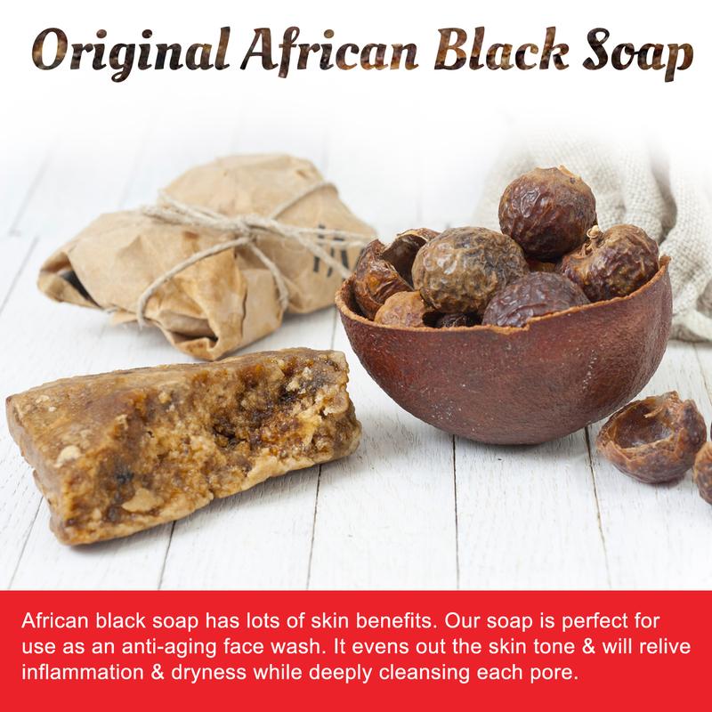 It's Pure Natural African Black Soap Bars Mango (Pack of 3) Organic Raw Soap for Face & Body [Made in Ghana] Body Care Body Wash