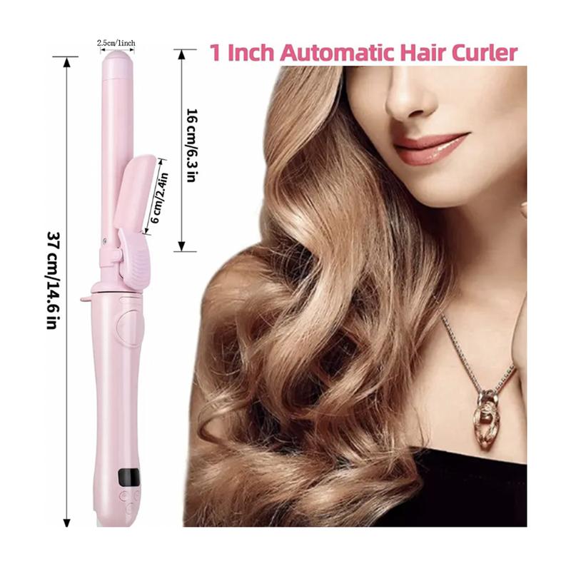 Automatic Curling Iron Wand, Curling Wand Set for All Hair to Create Charming Hairstyle Curling Wand Tools Curling Wand Set, Curly Hair, 25mm Curling Wand.  Comfort Curler Brush