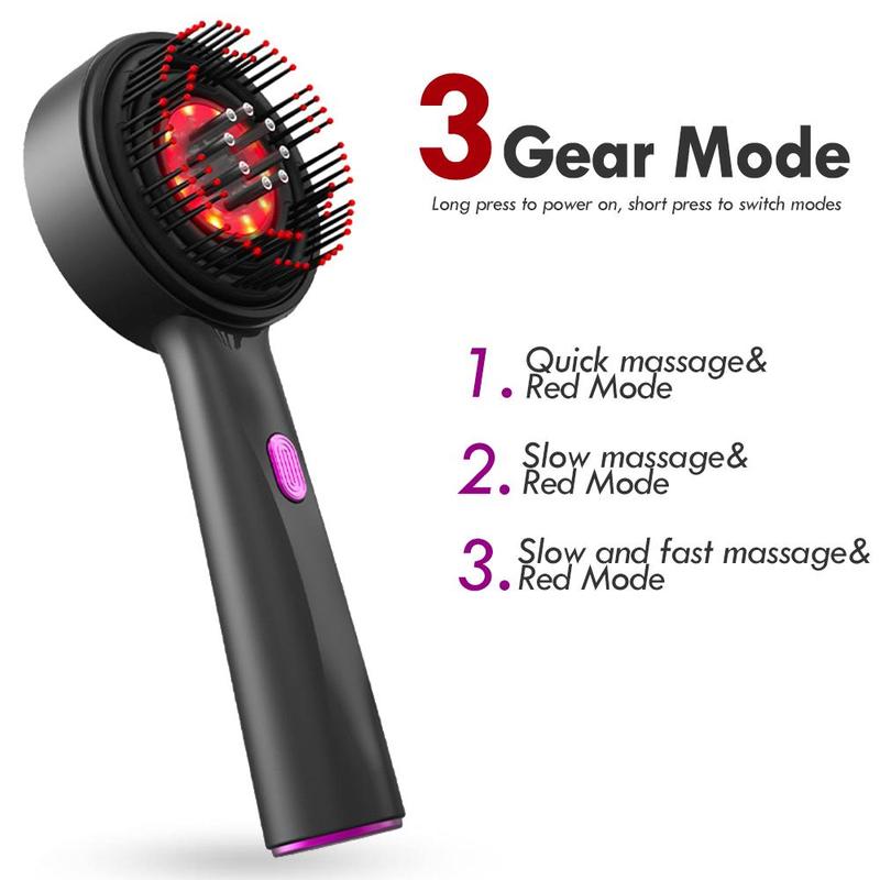 Comfort Electric Scalp Head Massagers, Portable Handheld Scalp Hair Massager with Cover, Massager Scalp, 3-speed Adjustment Rechargeable Hair Essential Oil Guide Comb Vibration Massage Comb, Scalp Care Tool for Home & Travel Use, Body Care Tools, Gift