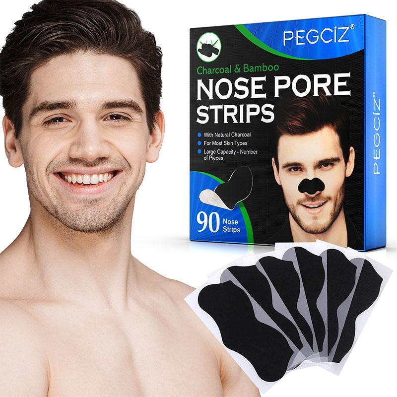 Men's Nose Pore Cleaning Patches, 2 Boxes Nose Pore Strips, Deep Cleansing Nose Strips, Gentle Skin Care Products for Men