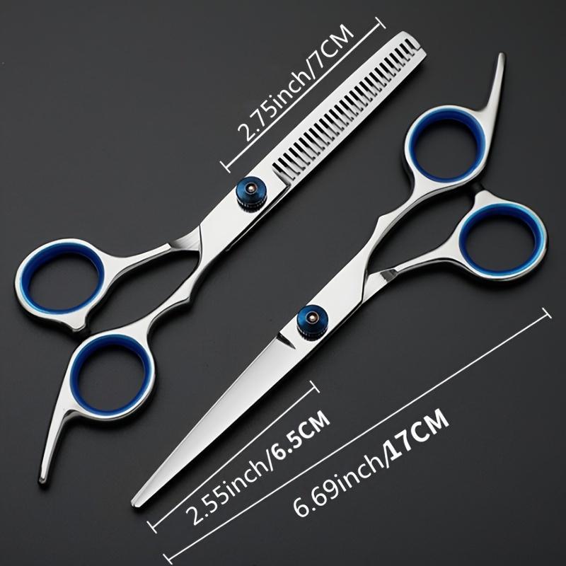 Hair Cutting Scissors Set, 2 Counts set Household Hair Cutting & Thinning Scissors, Professional Hair Styling Tools for Salon & Barber Shop