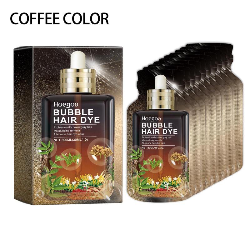 Plant Extract Bubble Hair Dye, 10pcs box Gentle Hair Dyeing Shampoo, Hair Care & Styling Product for Women & Men