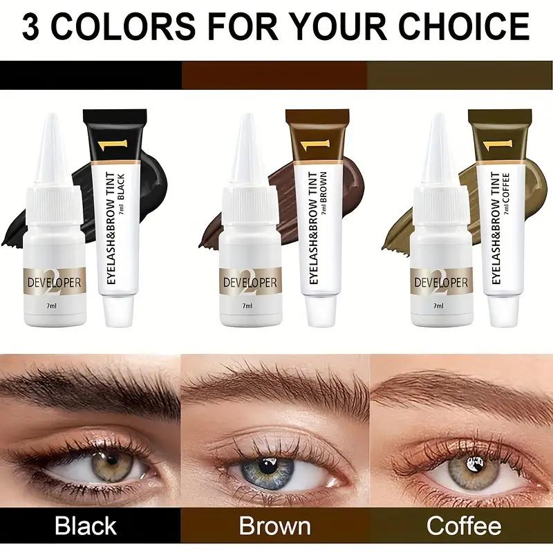 2-in-1 DIY Eyebrow & Eyelash Tint Kit | Long-Lasting Color for 4-6 Weeks  Waterproof, Salon-Quality, Easy to Use at Home