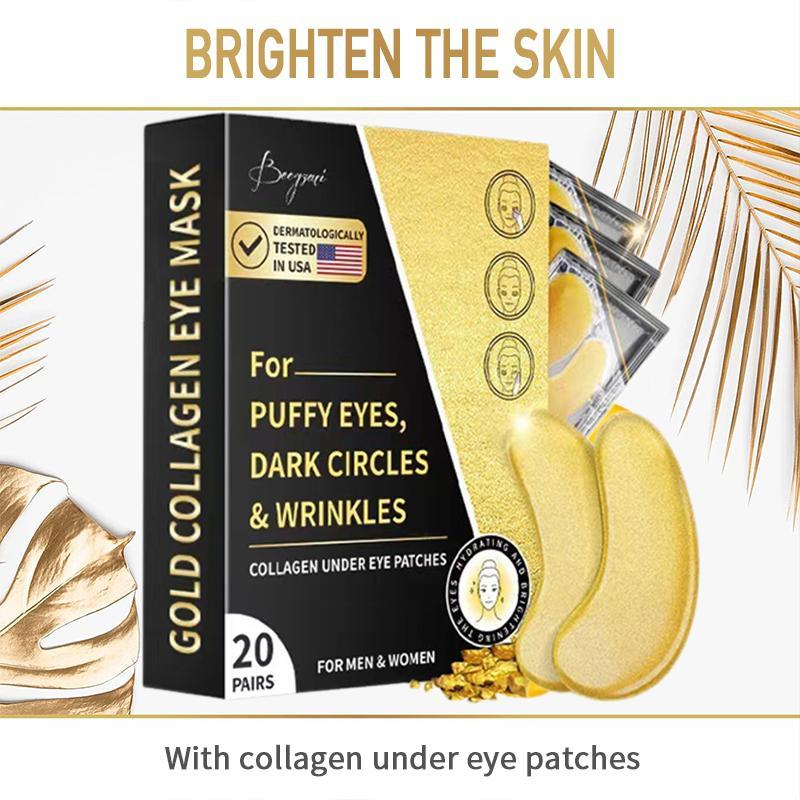 Collagen Eye Mask, 20 Pairs Eye Gel, Puffy Eyes & Dark Circles Treatment, Revitalize & Refresh Your Skin, Eye Care Product for Women & Men