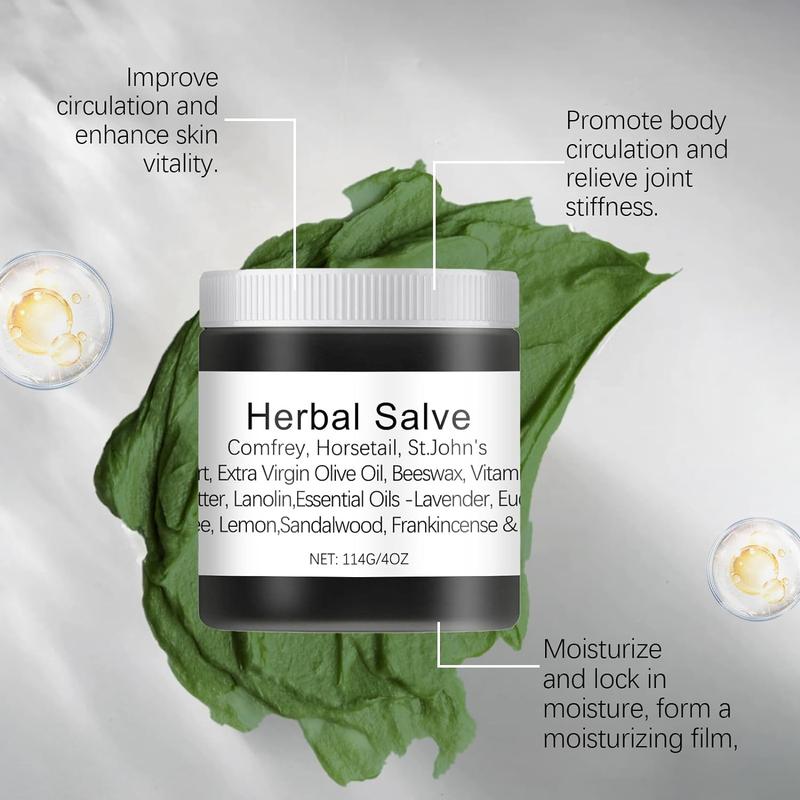 Organic Herbal Salve 4oz - Comfrey Organic Herbal Salve 2 Bottles