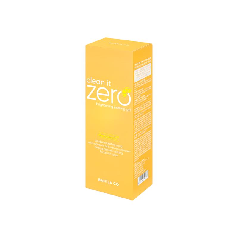 Clean it Zero Brightening Peeling Gel-120ML, Mandarin-C Extract, Hypoallergenic, Vegan, Facial, Hydrating Skincare Facial Treatment