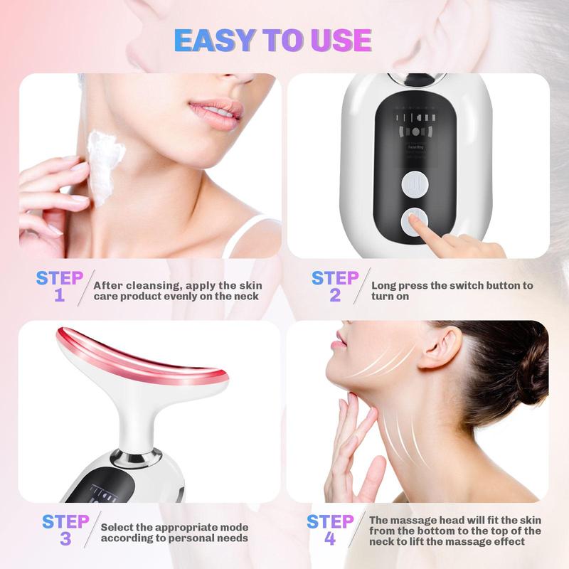 Neck Face Massaging Machine, 4-speed Adjustable Massager, Comfort Beauty & Personal Care Gift for Women & Men, Beauty Instrument