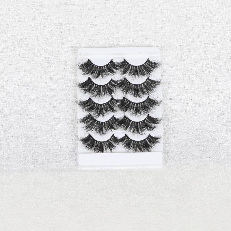 Bling Hair 5 pairs False Eyelashes 8-16mm Natural Look Volume Lashes Wispy Fake Long Lashes Makeup Cosmetic