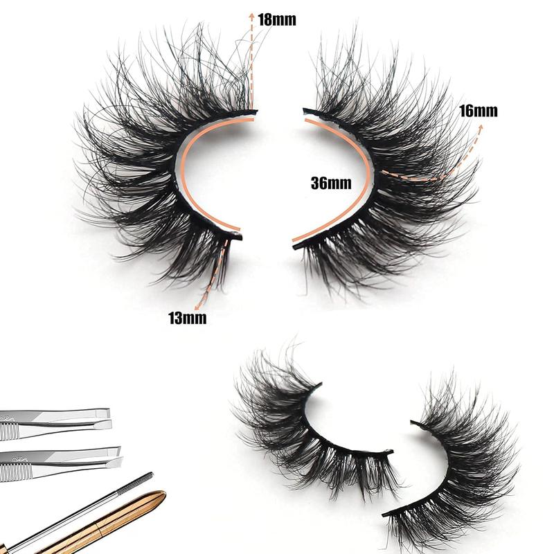 Bling Hair 5 pairs False Eyelashes 8-16mm Natural Look Volume Lashes Wispy Fake Long Lashes Makeup Cosmetic