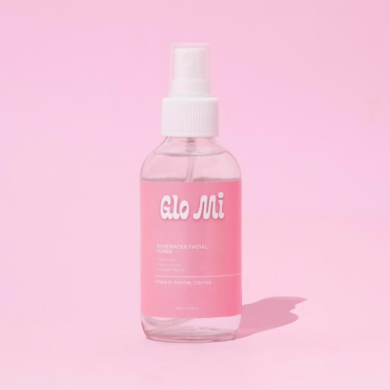 Glo Mi - Rosewater Face Toner with Hyaluronic Acid and Collagen - Hydrate and Tighten