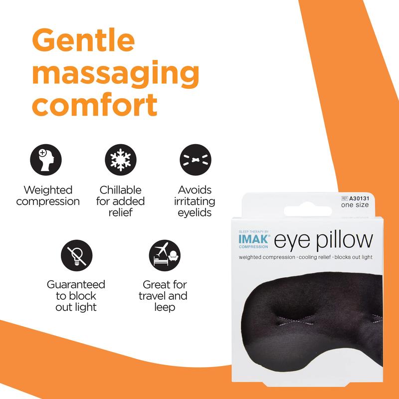 Brownmed - IMAK Eye Pillow - Cooling Sleep Eye Mask & Shade with ErgoBeads for Men & Women Gel Soothing