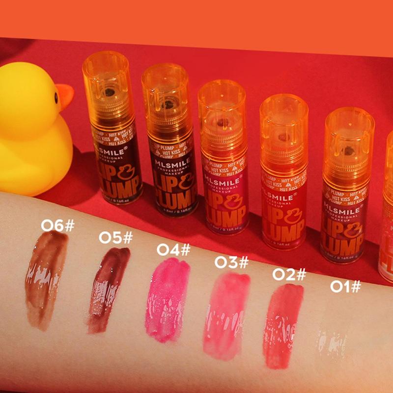 Duck Theme Lip Plumper, 6 Counts set Moisturizing Lip Gloss, Glossy Lip Glaze Stick, Plumping Lip Oil Lip Stick for Girls & Women