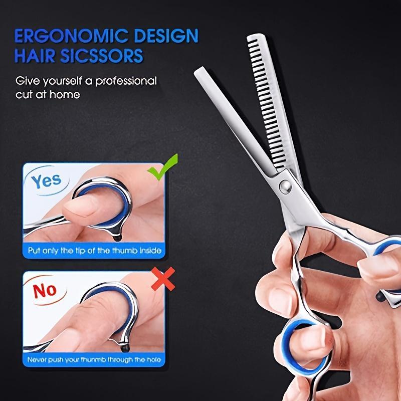 Hair Cutting Scissors Set, 2 Counts set Household Hair Cutting & Thinning Scissors, Professional Hair Styling Tools for Salon & Barber Shop