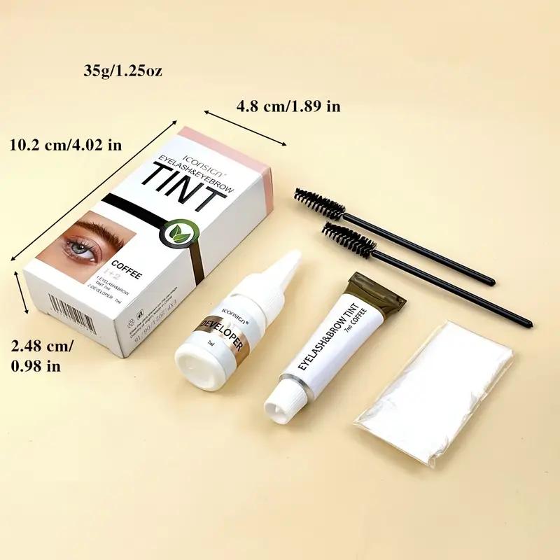 2-in-1 DIY Eyebrow & Eyelash Tint Kit | Long-Lasting Color for 4-6 Weeks  Waterproof, Salon-Quality, Easy to Use at Home