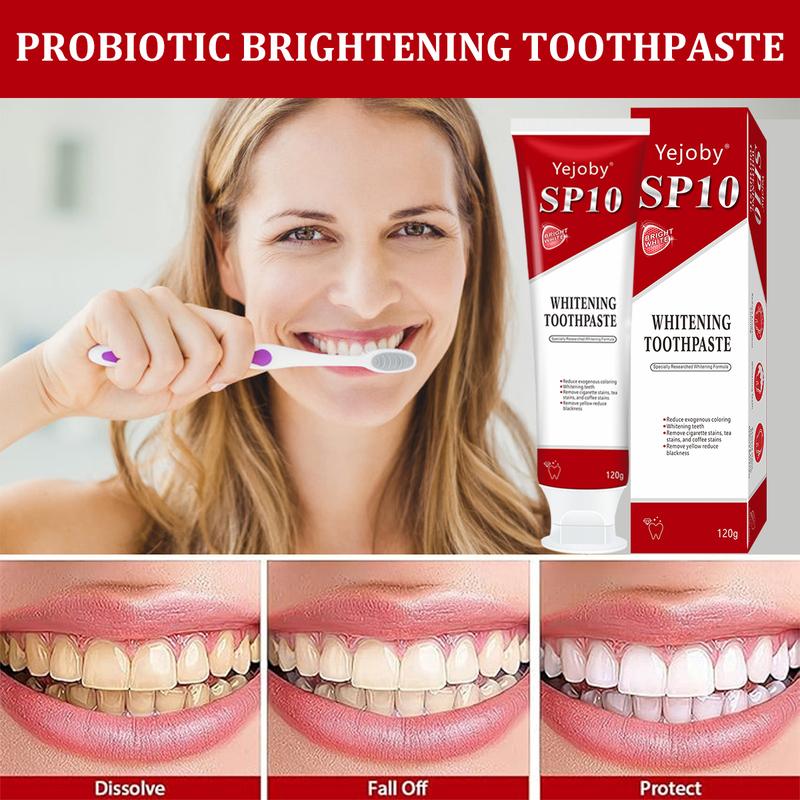 [90% People Choose] SP-10 whitening Toothpaste, Super sp10 brightening Oral probiotic, sp 10 Bright White Toothpaste for Stain Removing, Fresh Breath & Teeth Health Whitening Solution Effect is better than SP-7 and SP-8,SP-6 SP-4 sp-6 sp8 sp6 sp4 SP-10