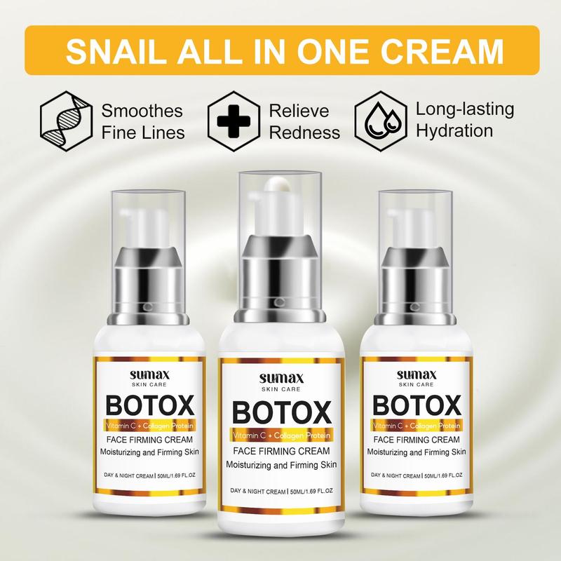 Botox Face Firming Moisturizer, Collagen & Vitamin C Facial Massage Cream, Moisturizing Skin Care Product for Women & Men, Christmas Gift