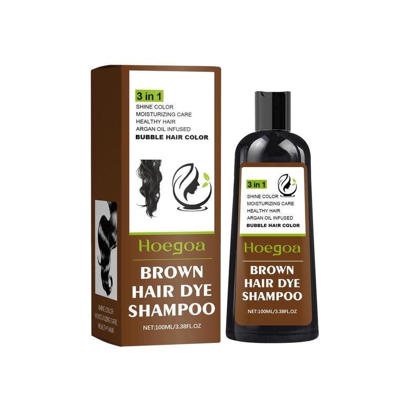 100ml Brown Hair Shampoo, Natural Extracts Hair Dye Shampoo, Hair Care & Styling Product For Men & Women