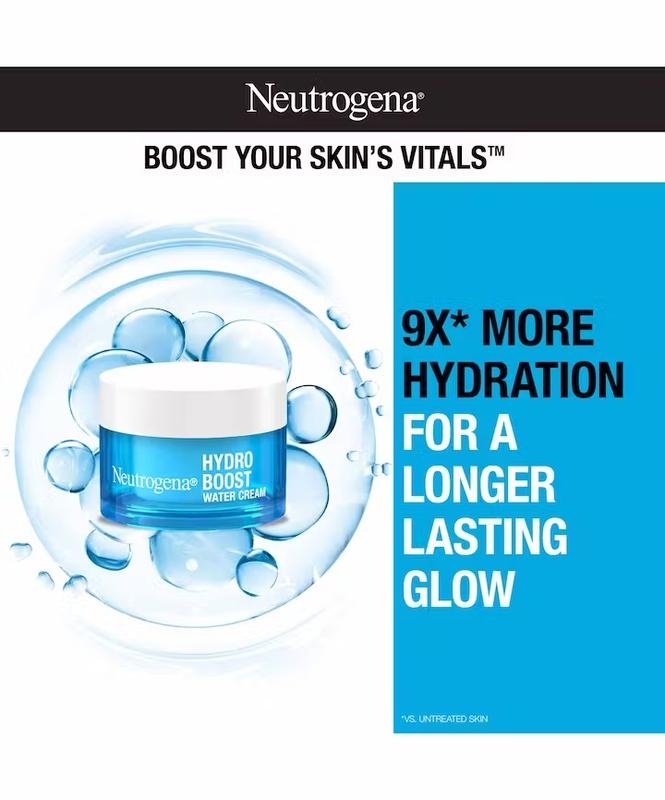 Neutrogena Hydrating Duo, Hydro Boost Facial Cleanser 7.8 fl. oz & Hydro Boost Water Cream Face Moisturizer 1.7 fl.oz, Fragrance Free Gel Hydrate