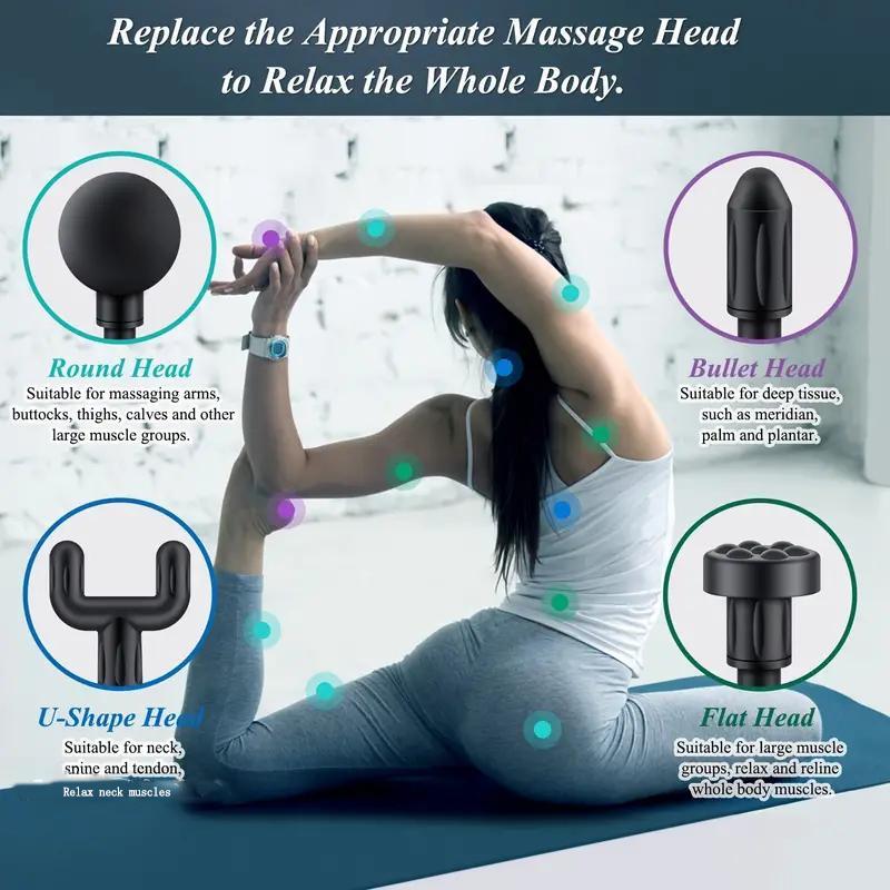 Handheld Massager, 1 Box Deep Tissue Muscle Massager, Portable Muscle Massager for Body, Back & Neck Massage Relaxation, Fitness Equipment for Home Gym, Birthday Gifts, Christmas Gift