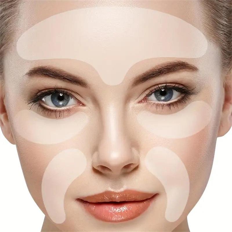 Reusable Silicone Face Patches, 11pcs set Forehead Patch with Cheek Patches & Neck Patch & Eye Patches & Chest Patch, Professional Skin Care Tools for Women