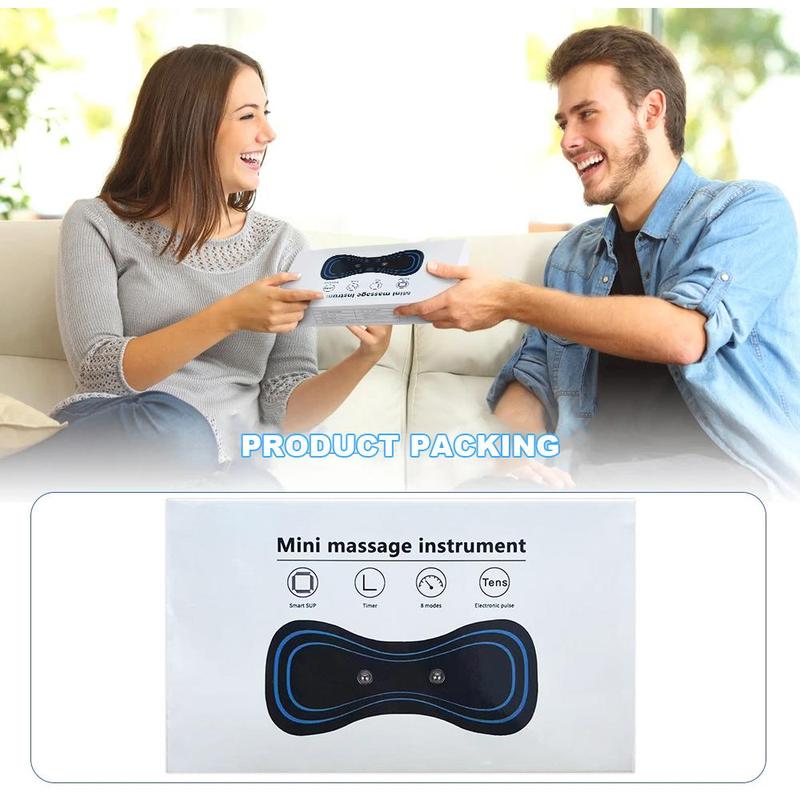 Electric Neck Massager, 1 Box 8 Modes Lcd Display Neck Stretcher, Portable Muscle Stimulator, Muscle Relaxation Machine for Home & Travel, Neck Massagers, LCD Massagers for Neck