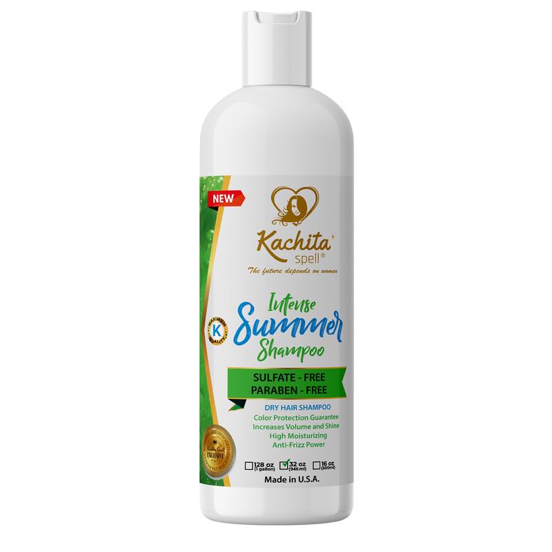 Kachita Spell New Hydrate Moisturizing Shampoo Intense Summer Sulfate and Paraben Free For Medium to Thick Dry, Color Treated Hair 32 floz Made in USA